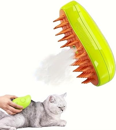 Escova Para Cães e Gatos A Vapor 3 Em 1