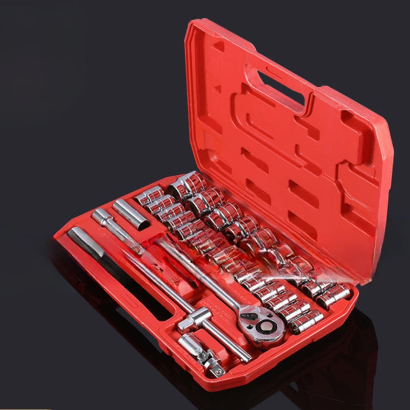 Kit Profissional de Ferramentas -&nbsp; Chave Catraca Jogo De Soquetes Maleta 46 Peças - Allen Torx