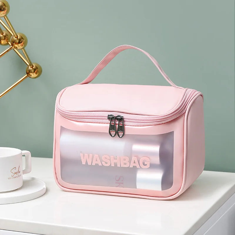 Bolsa Necessarie Grande Transparente WashBag Impermeável