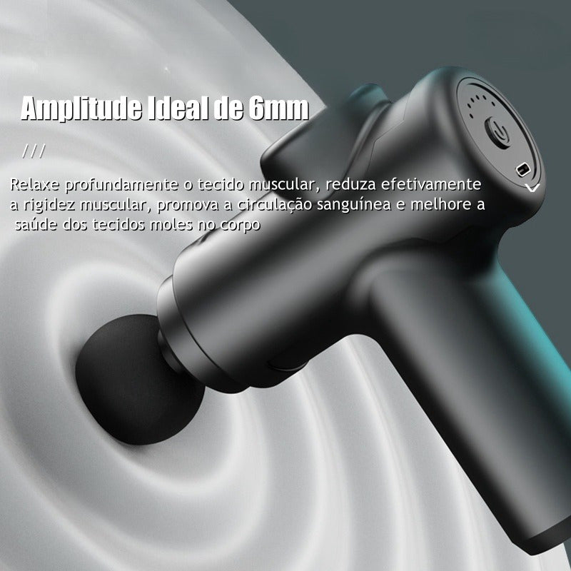 Massageador Muscular Profissional Elétrico Alta Frequência Relax Gun