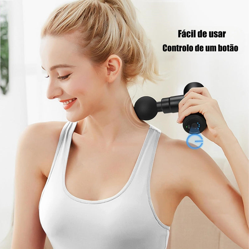 Massageador Muscular Profissional Elétrico Alta Frequência Relax Gun